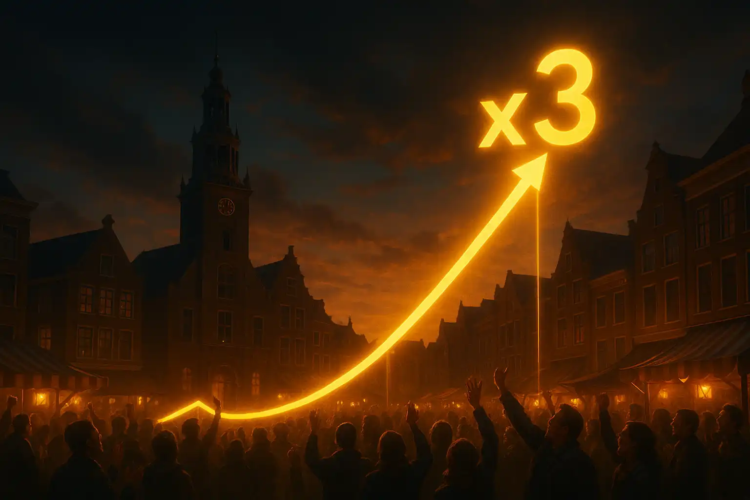 Speler kijkt gespannen naar een oplopende vermenigvuldiger in een crash game op JamSlots